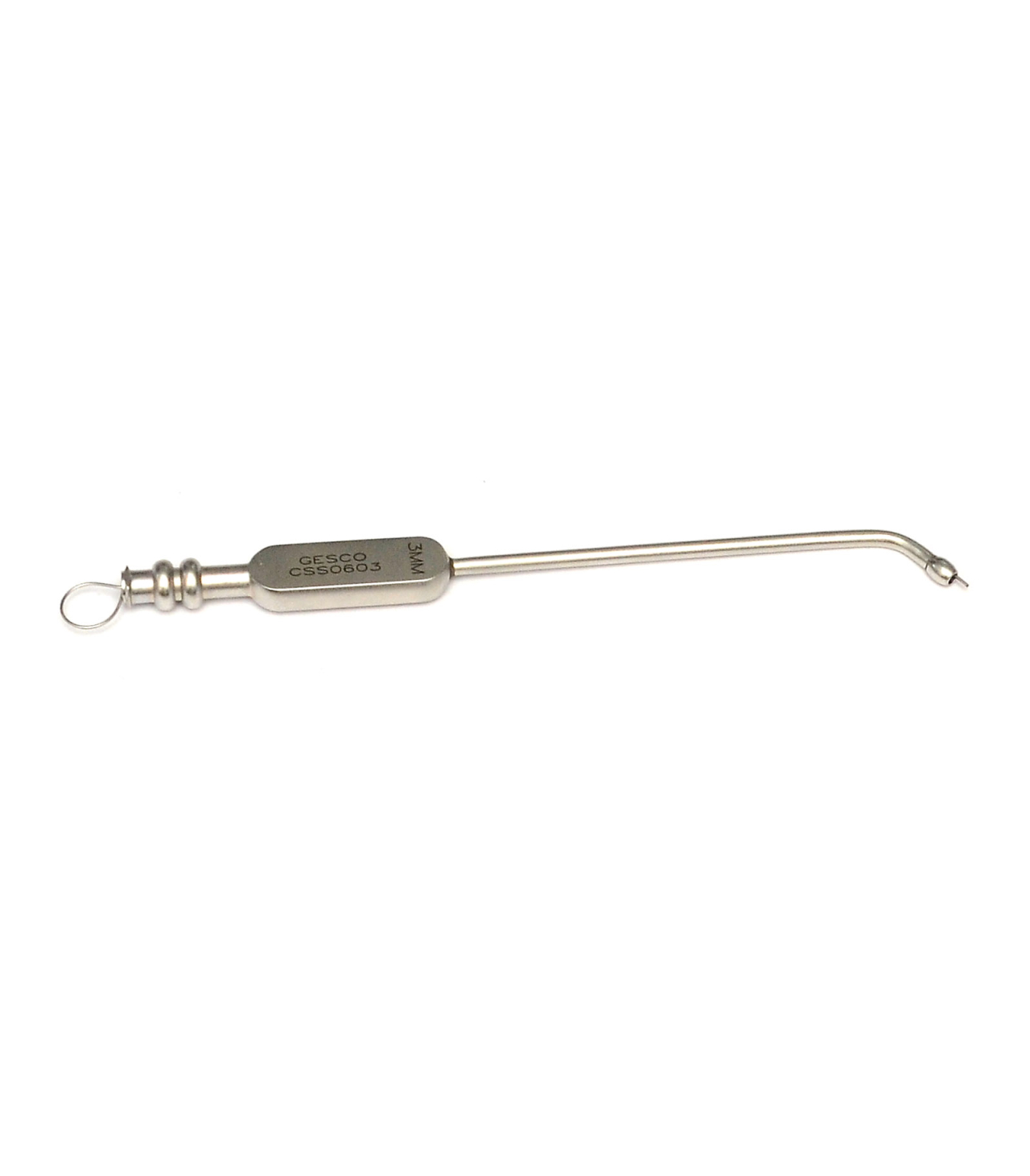 Eicken Antrum suction Cannula - Bulbous tip short Angled