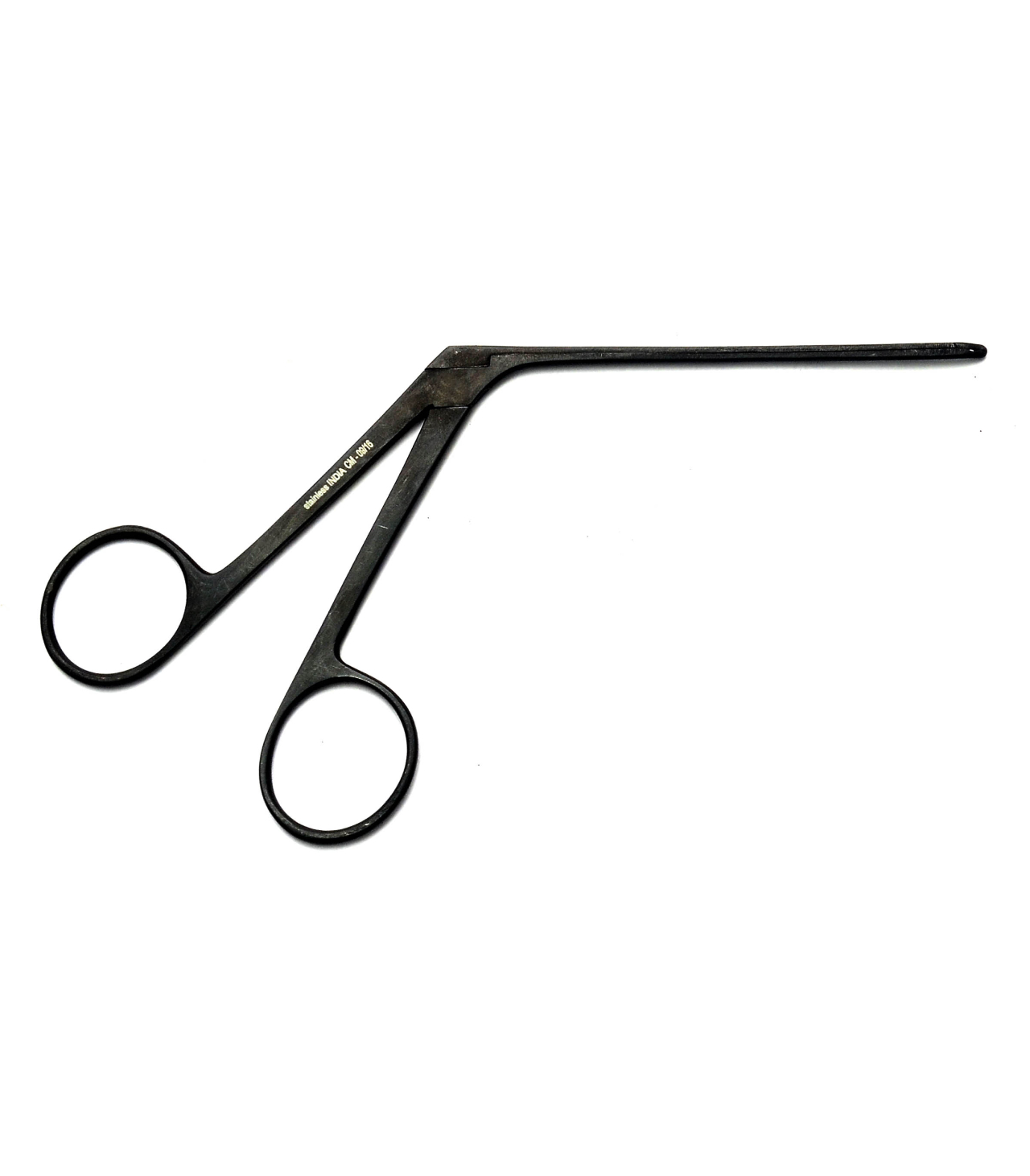 Alligator Micro Ear Cup Forceps round cup jaw left curved fine 8mm