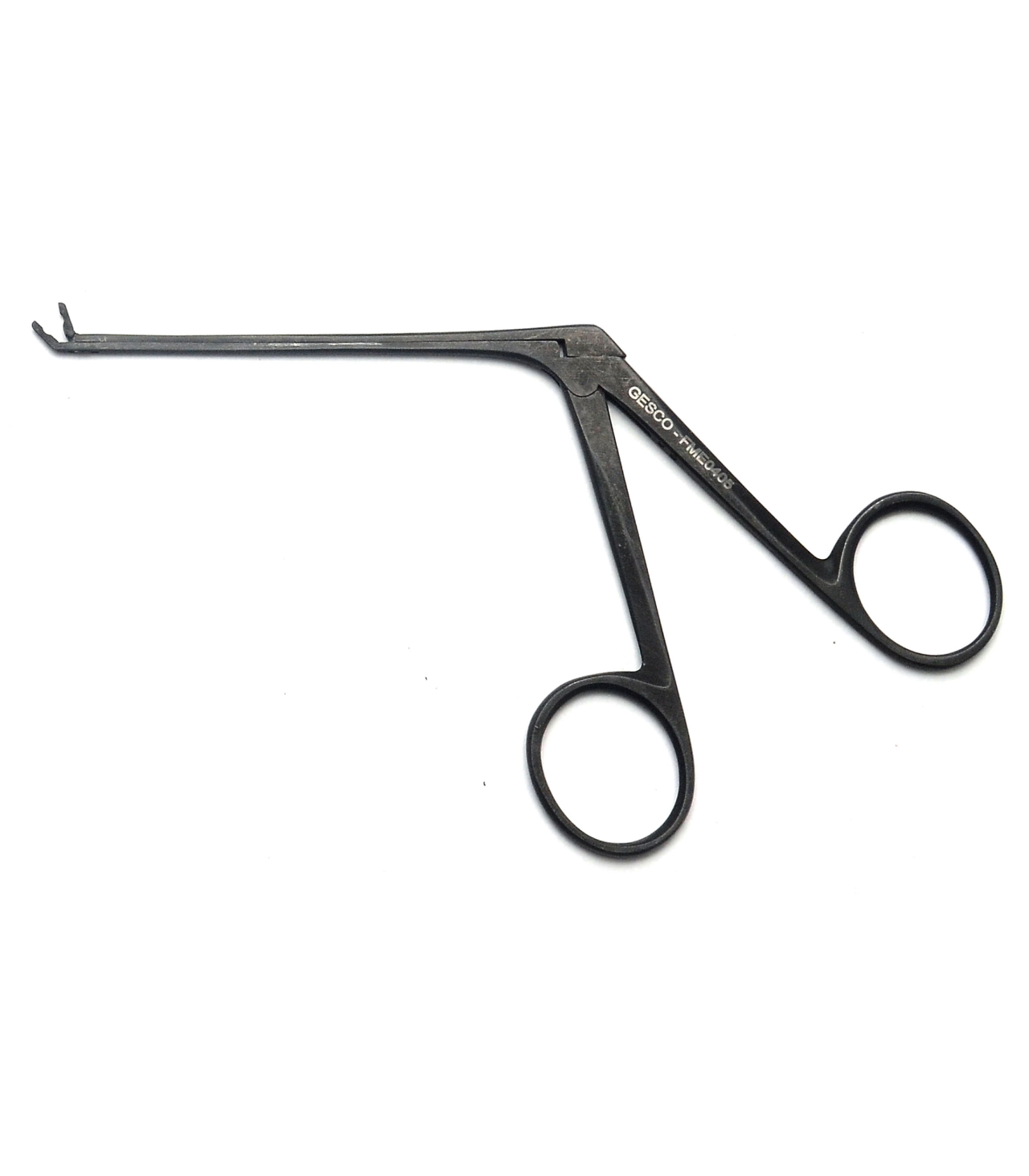 Alligator Micro Ear Cup Forceps oval cup jaw down curved fine 8mm